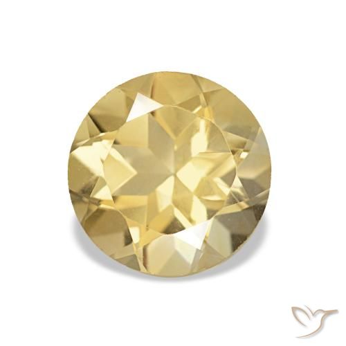 1.12Ct Light Golden-Yellow Citrine, Round, Vvs