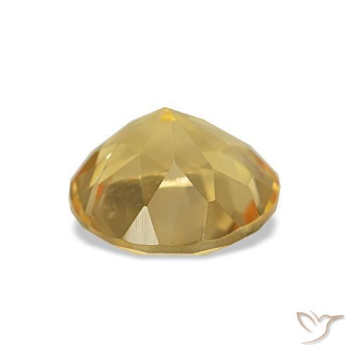 Citrine Gemstone in 7 mm (calibrated) Size for Sale, Citrine Stone in Light Gold Color