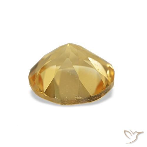 Citrine Gemstone in 7 mm (calibrated) Size for Sale, Citrine Stone in Light Yellow Color