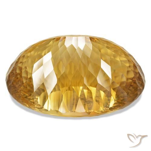Citrine Gemstone in 52.5 x 28 mm Size for Sale, Citrine Stone in Dark Golden Color