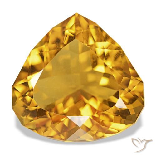 15.95ct Medium Orange-Gold Citrine, Trillion, VVS