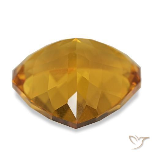 Citrine Gemstone in 18 x 18 mm (calibrated) Size for Sale, Citrine Stone in Medium Orange-Gold Color