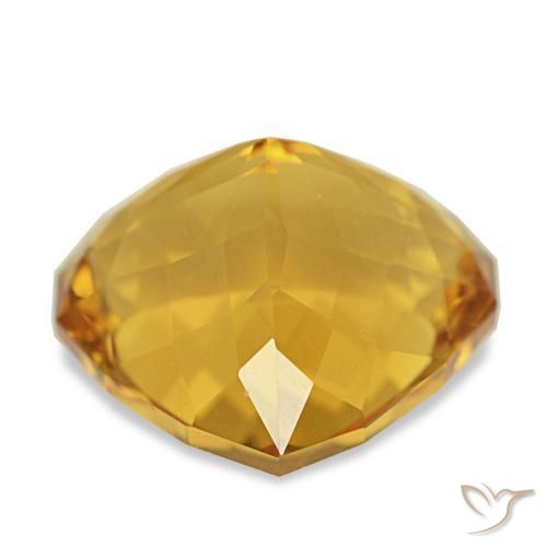 Citrine Gemstone in 12.9 x 12.3 mm Size for Sale, Citrine Stone in Orange-Gold Color