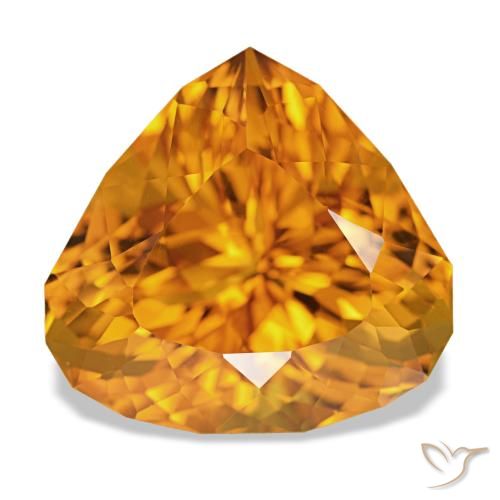 14.77 ct Golden Citrine Gemstone, Citrine Gem in Pear Facet Shape for Sale.