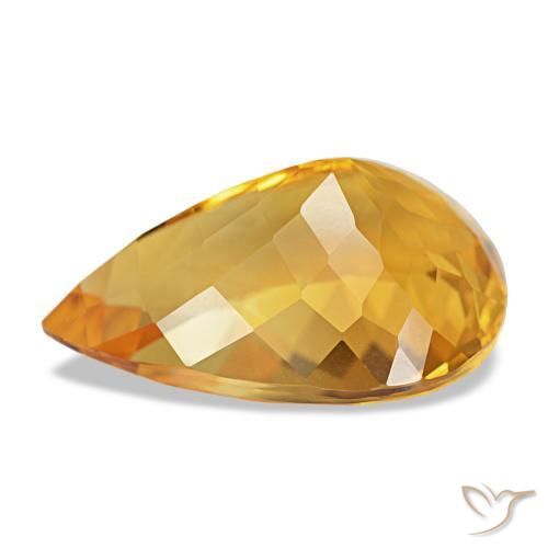 Citrine Gemstone in 20.2 x 14.3 mm Size for Sale, Citrine Stone in Orange-Gold Color