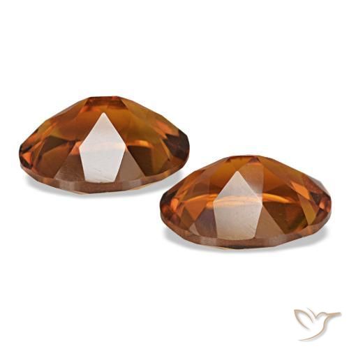 Citrine Gemstones in 9 x 7 mm (calibrated) Size for Sale, Citrine Stones in Reddish Orange Color