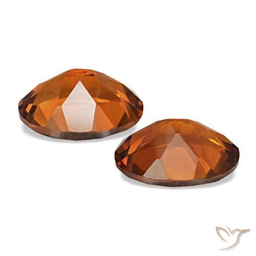 Citrine Gemstones in 9 x 7 mm (calibrated) Size for Sale, Citrine Stones in Medium Orange Color