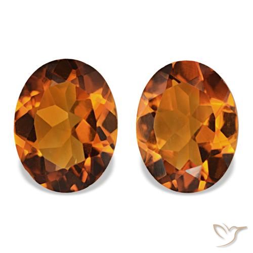 2.92ctw Medium Orange Citrine, Oval, VVS