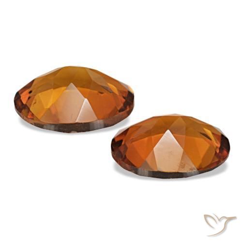 Citrine Gemstones in 9 x 7 mm (calibrated) Size for Sale, Citrine Stones in Medium Orange Color
