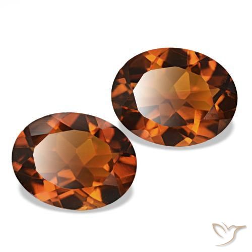 2.78 ctw Orange Citrine Stones, Natural Citrine in Oval Facet Shape for Sale
