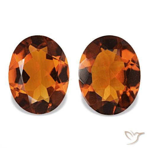 2.83ctw Amber Orange Citrine, Oval, VS
