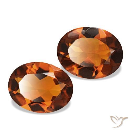 2.83 ctw Orange Citrine Stones, Natural Citrine in Oval Facet Shape for Sale