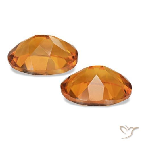 Citrine Gemstones in 9 x 7 mm (calibrated) Size for Sale, Citrine Stones in Medium Orange Color
