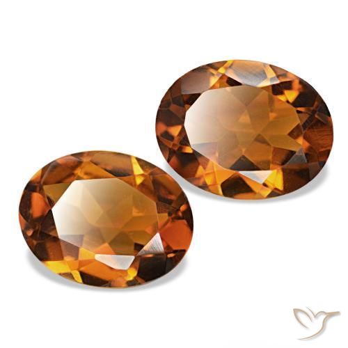 3.05 ctw Orange Citrine Stones, Natural Citrine in Oval Facet Shape for Sale
