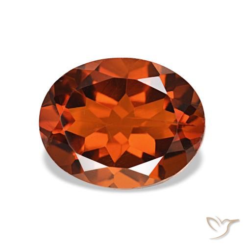 1.78 ct Orange Citrine Gemstone, Citrine Gem in Oval Facet Shape for Sale.