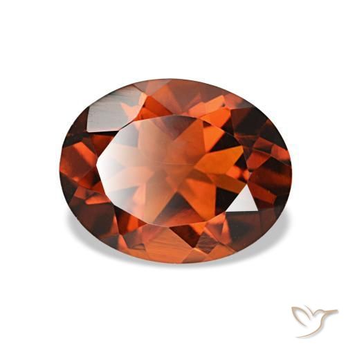 1.68 ct Orange Citrine Stone, Natural Citrine in Oval Facet Shape for Sale