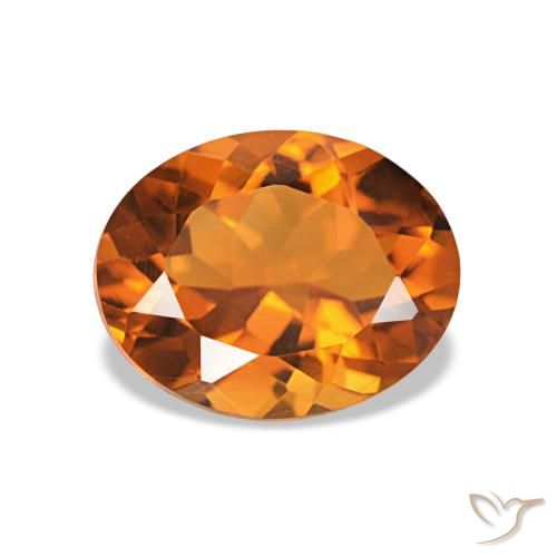 1.53ct Medium Dark-Orange Citrine, Oval, VVS