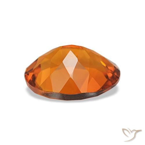 Citrine Gemstone in 9 x 7 mm (calibrated) Size for Sale, Citrine Stone in Medium Dark-Orange Color