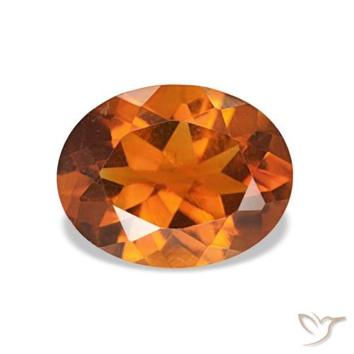 1.62ct Reddish Orange Citrine, Oval, VVS-VS