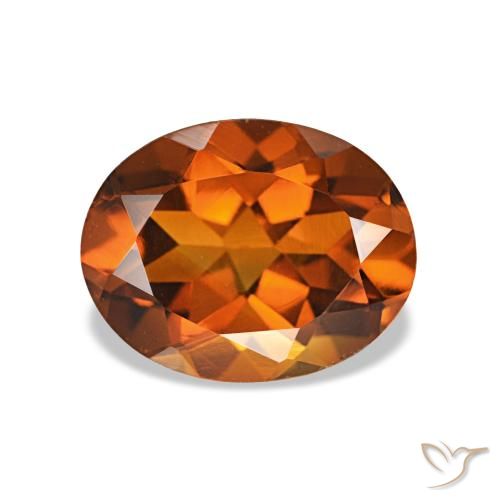 1.69ct Natural Deep Orange Citrine, Oval, VVS-VS, Photo A