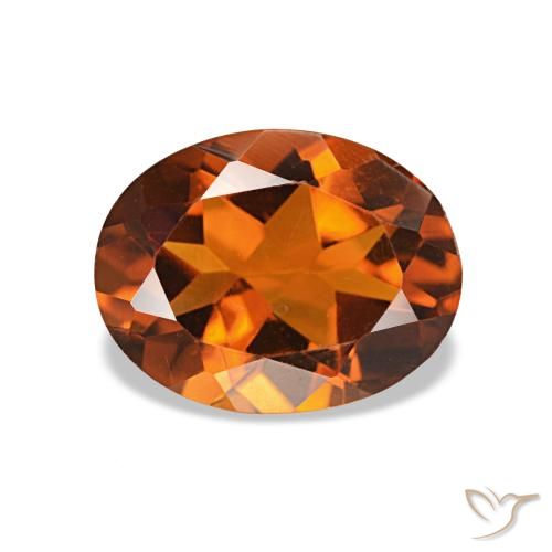 1.66ct Amber Orange Citrine, Oval, VVS