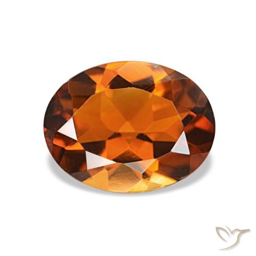 1.50ct Medium Dark-Orange Citrine, Oval, VVS-VS