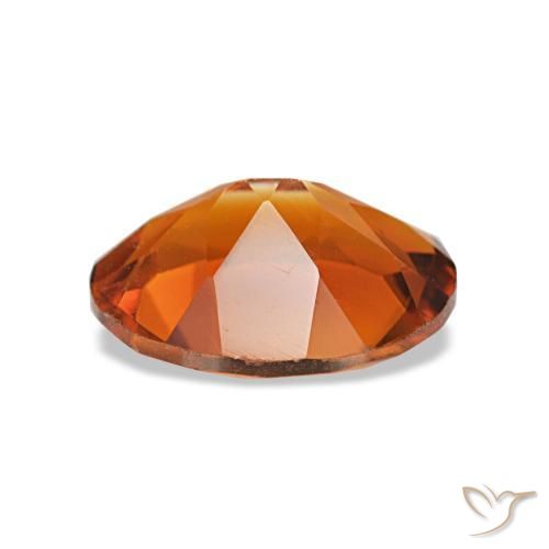 Citrine Gemstone in 9 x 7 mm (calibrated) Size for Sale, Citrine Stone in Medium Dark-Orange Color