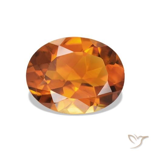 1.53ct Medium Orange Citrine, Oval, VVS