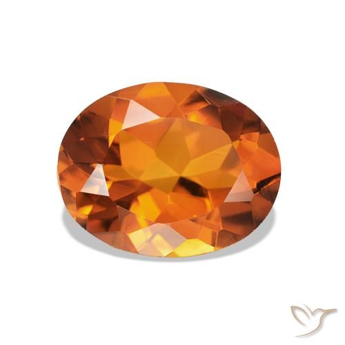 1.55ct Medium Orange Citrine, Oval, VVS