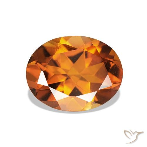 1.69ct Medium Orange Citrine, Oval, VVS