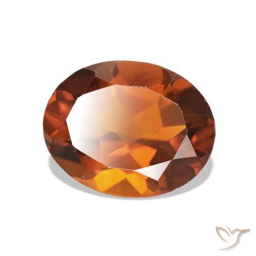 1.83 ct Orange Citrine Stone, Natural Citrine in Oval Facet Shape for Sale