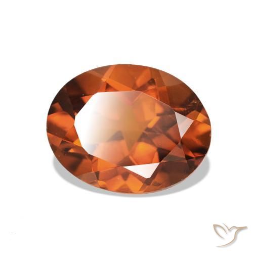 1.58 ct Orange Citrine Stone, Natural Citrine in Oval Facet Shape for Sale
