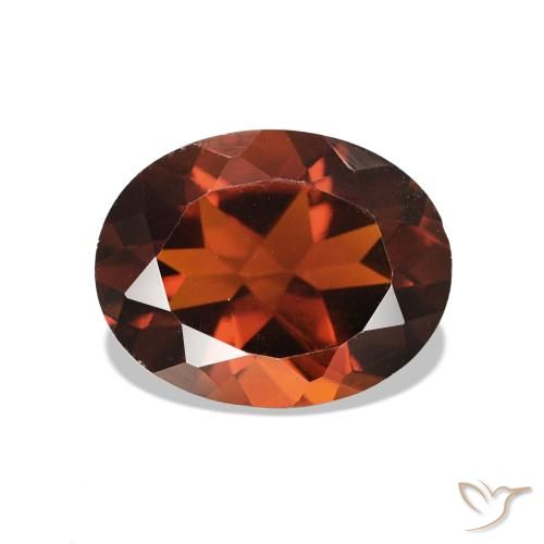 1.63 ct Orange Citrine Gemstone, Citrine Gem in Oval Facet Shape for Sale.