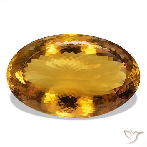 544.20 ct Golden Citrine Gemstone, Citrine Gem in Oval Portuguese-Cut Shape for Sale.