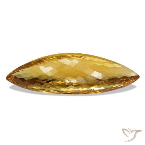 Citrine Gemstone in 93.4 x 30.5 mm Size for Sale, Citrine Stone in Deep Gold Color