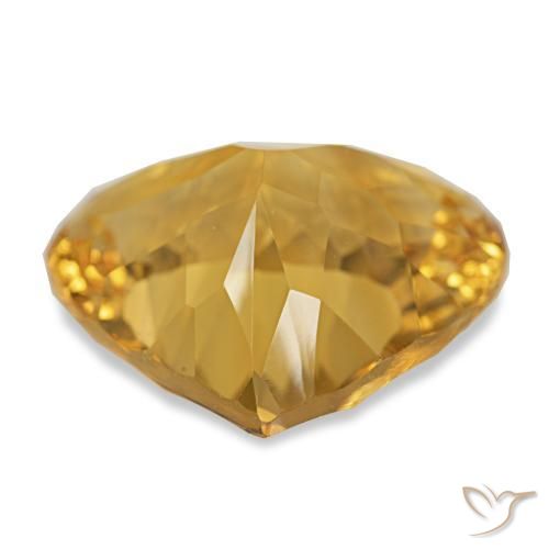 Citrine Gemstone in 18.5 x 15 mm Size for Sale, Citrine Stone in Golden Orange Color