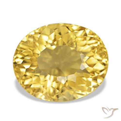 14.32ct Light Gold Citrine, Oval, VVS