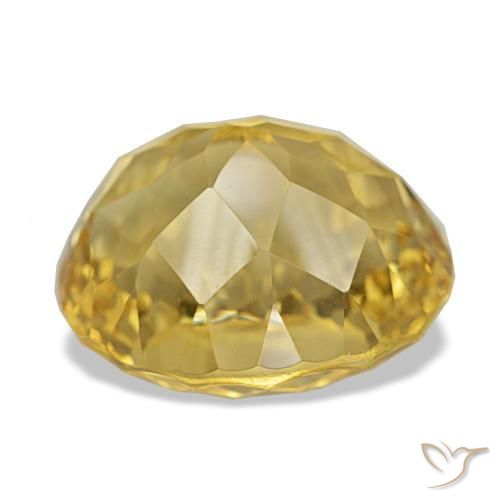 Citrine Gemstone in 16.3 x 13.3 mm Size for Sale, Citrine Stone in Light Gold Color