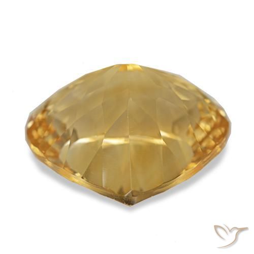 Citrine Gemstone in 16.1 x 15.1 mm Size for Sale, Citrine Stone in Golden Color