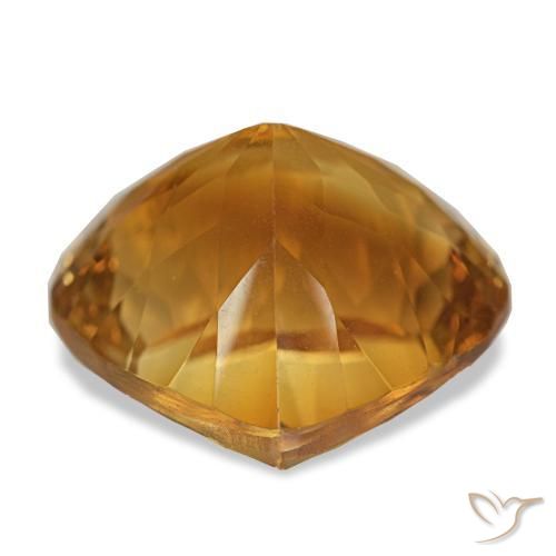 Citrine Gemstone in 17 x 15.1 mm Size for Sale, Citrine Stone in Orange Brown Color