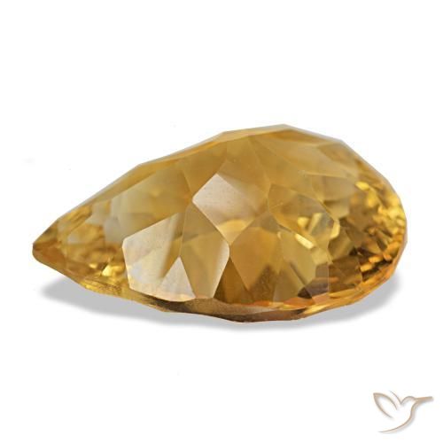 Citrine Gemstone in 20 x 15 mm (calibrated) Size for Sale, Citrine Stone in Deep Golden Orange Color