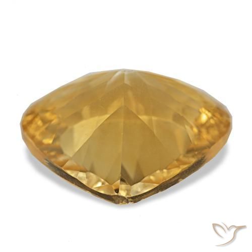 Citrine Gemstone in 17.6 x 16.8 mm Size for Sale, Citrine Stone in Gold Color