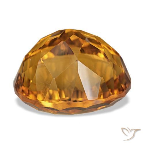 Citrine Gemstone in 16 x 12 mm (calibrated) Size for Sale, Citrine Stone in Dark Orange-Gold Color