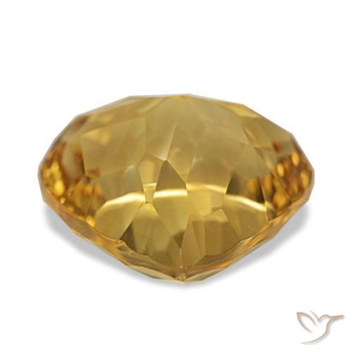 Citrine Gemstone in 14 x 14 mm (calibrated) Size for Sale, Citrine Stone in Deep Gold Color