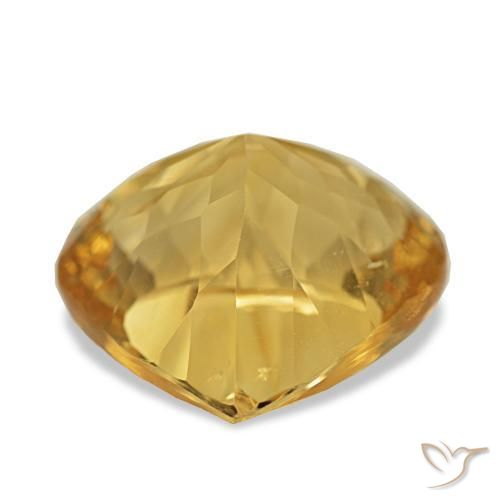 Citrine Gemstone in 15 x 15 mm (calibrated) Size for Sale, Citrine Stone in Gold Color