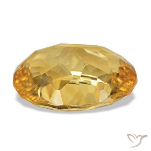 Citrine Gemstone in 17.2 x 14.1 mm Size for Sale, Citrine Stone in Golden Color