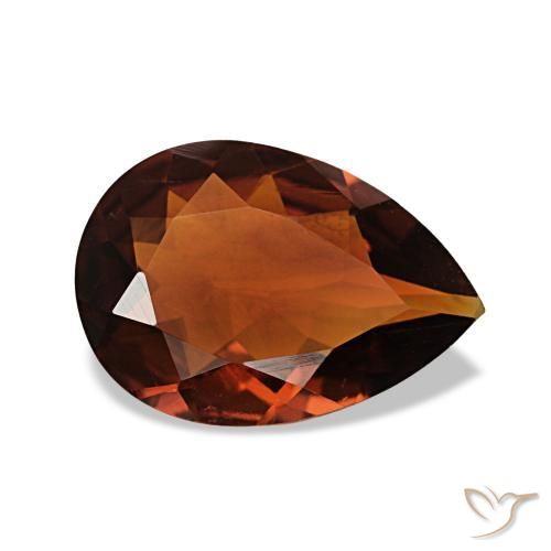1.26 ct Orange Citrine Stone, Natural Citrine in Pear Facet Shape for Sale