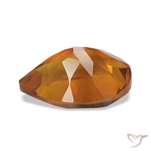 Citrine Gemstone in 10 x 10 mm (calibrated) Size for Sale, Citrine Stone in Medium Dark-Orange Color