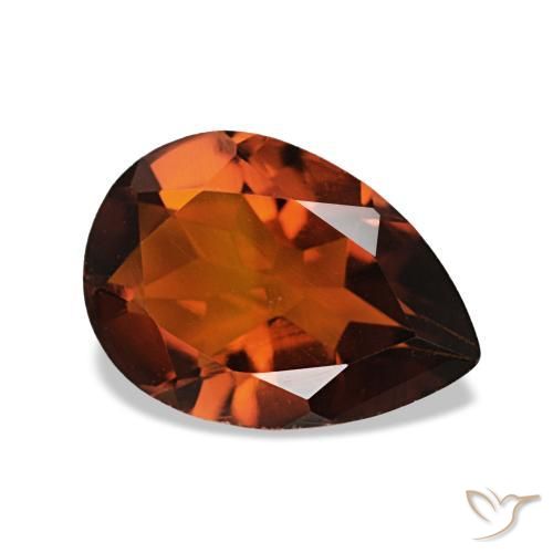 1.56 ct Orange Citrine Stone, Natural Citrine in Pear Facet Shape for Sale