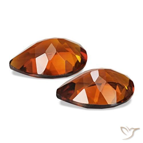 Citrine Gemstones in 10 x 7 mm (calibrated) Size for Sale, Citrine Stones in Reddish Orange Color